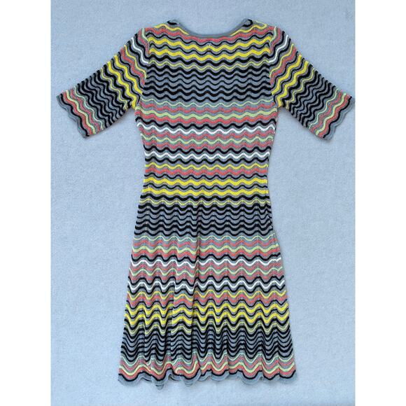 M Missoni Multicolor Wave Patterned Knit Midi dress Approx size IT 38 Small - Picture 2 of 9